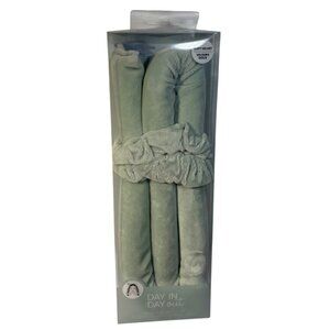 Velvet Heatless Curl Set 3 Pcs Soft Green Hair Rollers By Gertex Day In Day Out